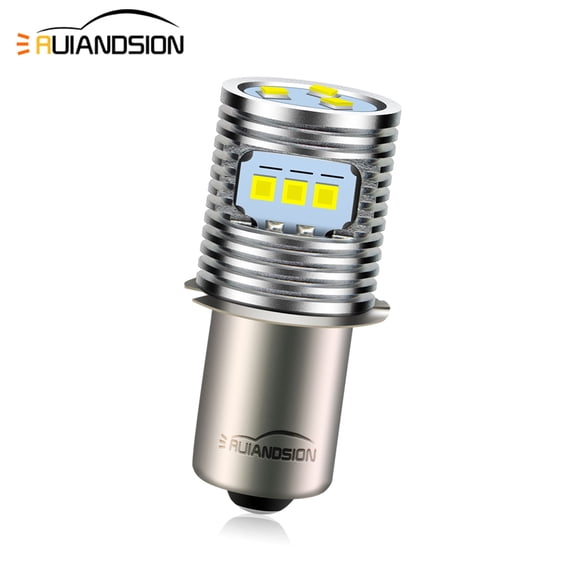 Ruiandsion P13.5S Bulb,6-24V 600LM 6000K White,LED Torch Bulb Replacement for Flashlight Work Light,Pack of 1