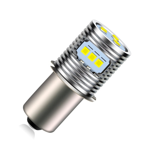 Ruiandsion Non-Polarity Flashlight LED Bulb, P13.5S Base 600LM 6000K, 6-24V Wide Voltage for Work Light, Replacement