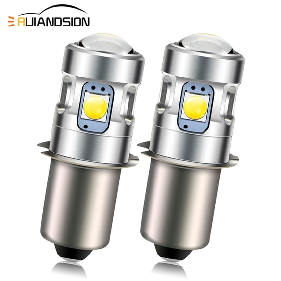 Ruiandsion P13.5S Camping Emergency Outdoor Lighting LED Bulb,10-30V(12V 18V 24V) Wide Voltage,White 500LM for Bike Light Flashlight,Pack-2
