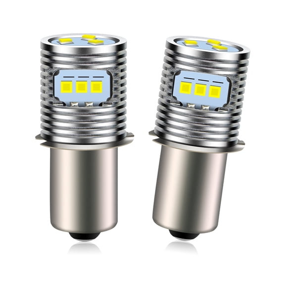 Ruiandsion P13.5S Flashlights LED Bulb,1.44W 600LM Cool White 6000K ,Wide Voltage 6V-24V for Work Lights,2-Pack