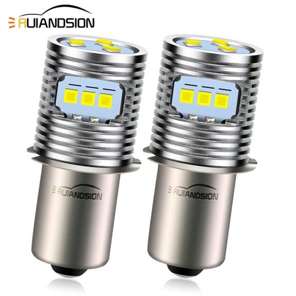 Ruiandsion P13.5S Flashlights Mini LED Bulb,1.44W 600LM Cool White 6000K 18V for Portable Work Lights,2-Pack