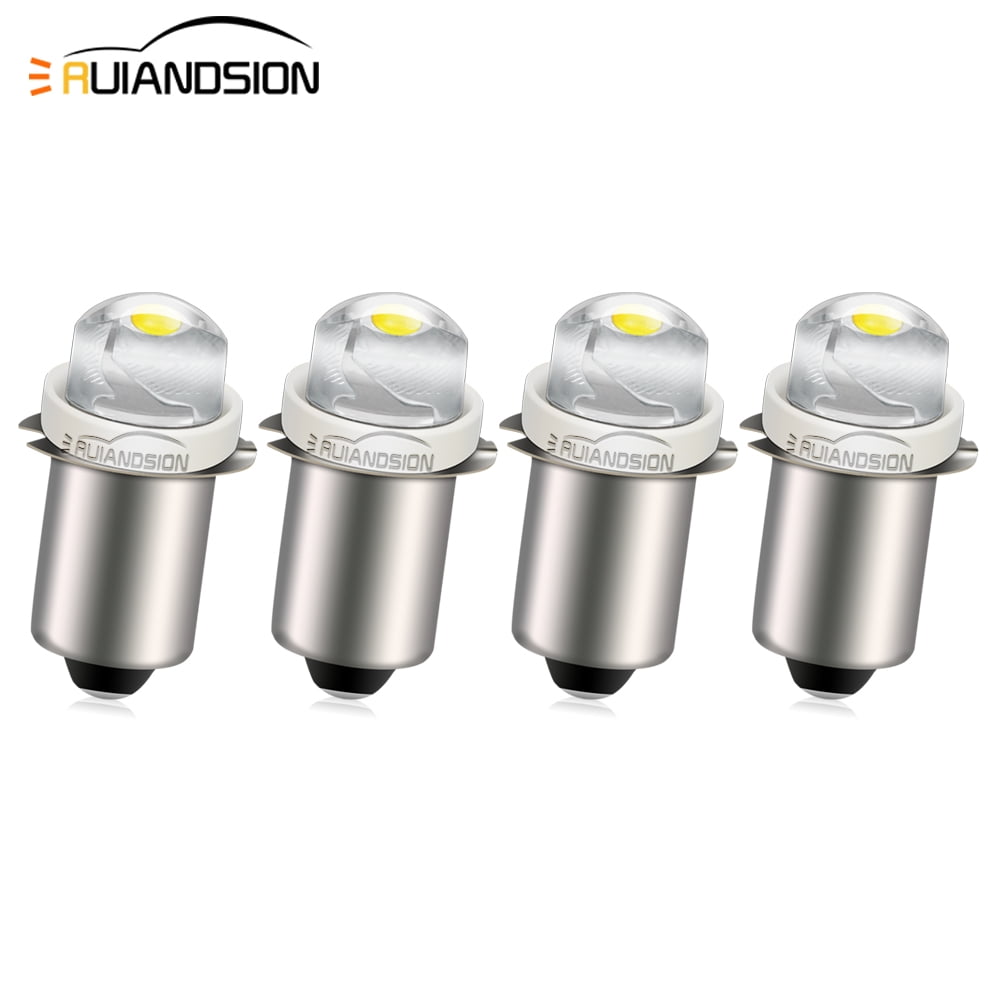 Ruiandsion Led-upgrade lamp P13.5S 6-30V 6V 9V 12V 18V 24V voor vervanging van zaklamp, werklantaarn, Ryobi Milwaukee DEWALT Maglit, niet gepolariseerd (2 stuks Ruiandsion Led-upgrade lamp P13.5S 6-30V 6V 9V 12V 18V 24V voor vervanging van zaklamp, werklantaarn, Ryobi Milwaukee DEWALT Maglit, niet gepolariseerd (2 stuks