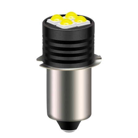 Ruiandsion P13.5S LED Bulb, 3V 0.6W 500 LM High Brightness 4x3030 LEDs for Flashlight Bike Light Replacement,Cool White 6000K,1-Pack