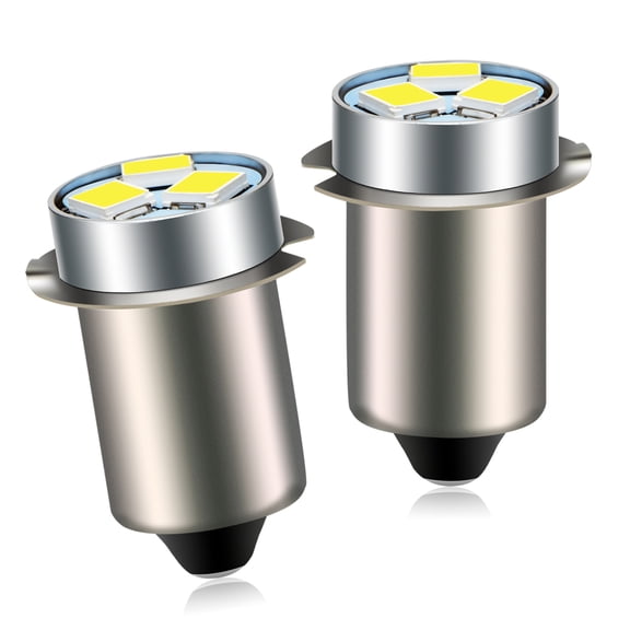 Ruiandsion P13.5S PR2 LED Replacement Bulb,3V 220LM 0.36W 6000K Non-Polarity for 2-Cell C/D Flashlight Upgrade,2-Pack