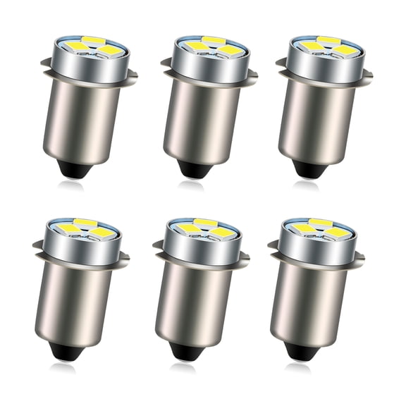 Ruiandsion P13.5S PR2 Mini LED Bulbs,12V 0.6W 280LM 6000K White, Upgrade for Headlamp Work Light,6-Pack