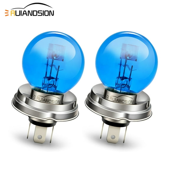 Ruiandsion P45T Halogen Bulb 6V 45/40W High/Low Beam Motorcycle lamp,White 2 Pcs
