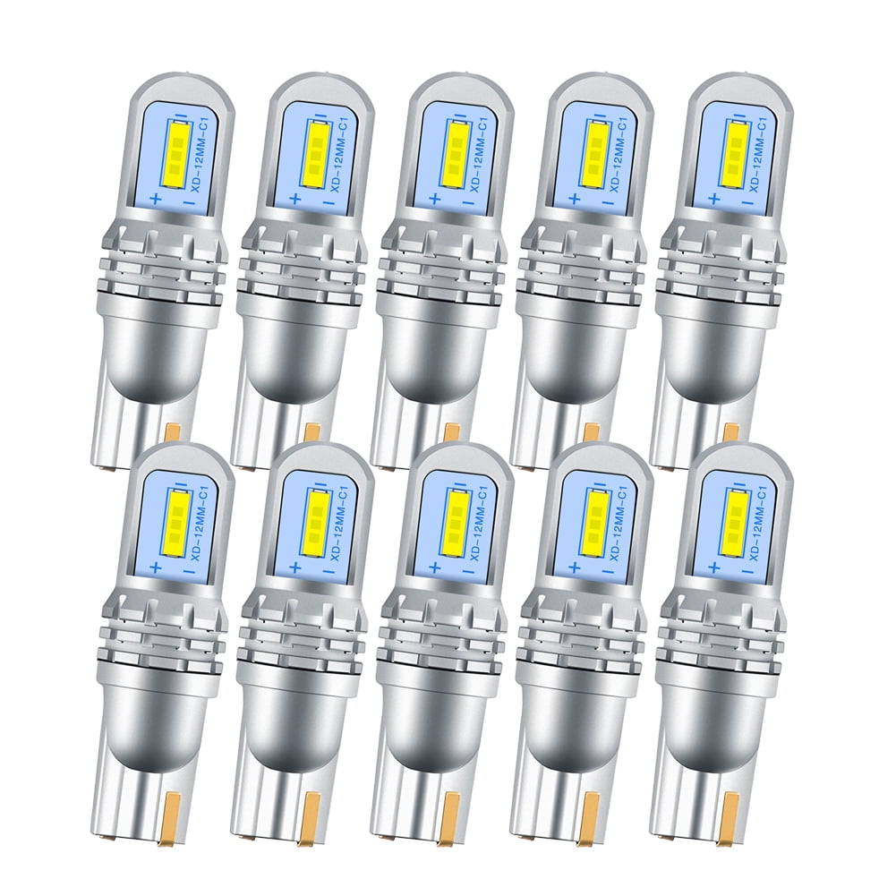 Lot De 2 Ampoules LED T10/W5W CANBUS 12V - 9 Couleurs Changeantes - Pour Plafonnier Voiture (Dome Light)