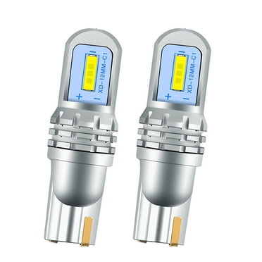 Ruiandsion T10 LED Bulb 194 Automotive Interior Lights AC/DC 9-30V 600LM White Non-Polarity 2pcs