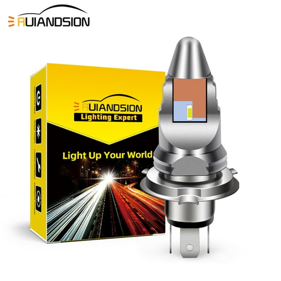 Ruiandsion UltraBright H4 LED Motorcycle Headlight Bulb - 18000Lm, DC8-24V, Adjustable High/Low Beam, Waterproof