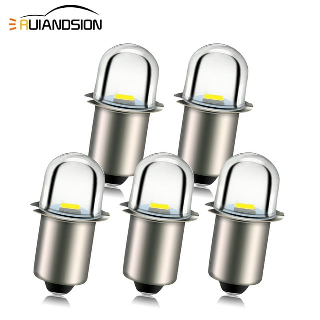 Ruiandsion Upgrade LED Flashlight Bulb, 18V P13.5S Maglite LED