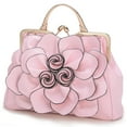 thumbnail image 1 of Ruiatoo Handbag for Women Flower Fashion Satchel Tote PU Leather Evening Shoulder Bags with Strap for Party Pink, 1 of 6