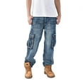 thumbnail image 1 of Ruiatoo Men's Jeans Denim Work Cargo Pants Loose Hip Hop Big & Tall Jeans with Cargo Pockets 36, 1 of 4