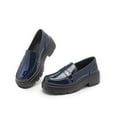 thumbnail image 1 of Ruiatoo Platform Loafers for Women - Slip On Chunky Penny Loafers for Dressy, Business, Casual Comfort Work Shoes Brilliant Blue 40, 1 of 7