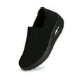 thumbnail image 1 of Ruiatoo Women Platform Sneakers Slip-on Air Cushion Orthopedic Walking Shoes Ladies Toning Rocker Shoes Black 35, 1 of 7