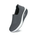 thumbnail image 1 of Ruiatoo Women Platform Sneakers Slip-on Air Cushion Orthopedic Walking Shoes Ladies Toning Rocker Shoes Deep Grey 40, 1 of 7