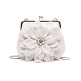 thumbnail image 1 of Ruiatoo Women's Evening Clutches Handbags Flower Formal Party Wallets Wedding Purses Wristlets Ethnic Totes Satchel White, 1 of 6