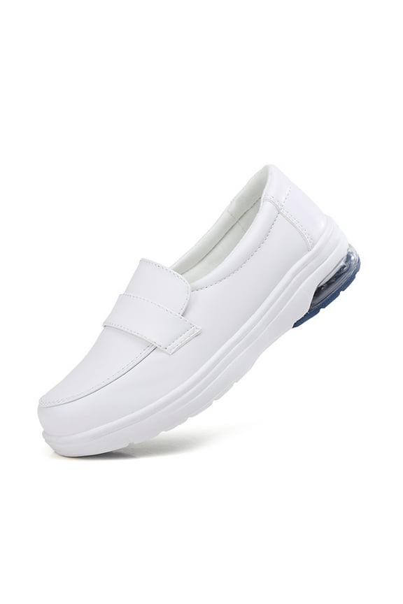 Women's Healthcare Nursing Shoes LightweightComfortable Air-Cushion Nurse Shoe Footwear Restaurant Loafer Waterproof Work Shoes (8060,White 41)