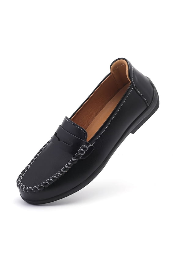 Women's Loafers Comfort Slip-on Casual Dressy Work Flats Lightweight Driving Moccasins Walking Boat Shoes Black 40