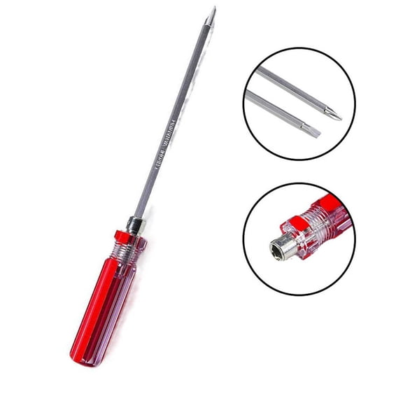 Ruibeauty 2 Sides Double Head Slotted Cross Screwdrivers Remover Repair Hand Tool