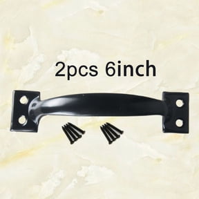 Ruibeauty 2Pcs 6inch Barn Door Handle Gate Handle Pull for Sliding Barn Doors Gates Garages Sheds,Black