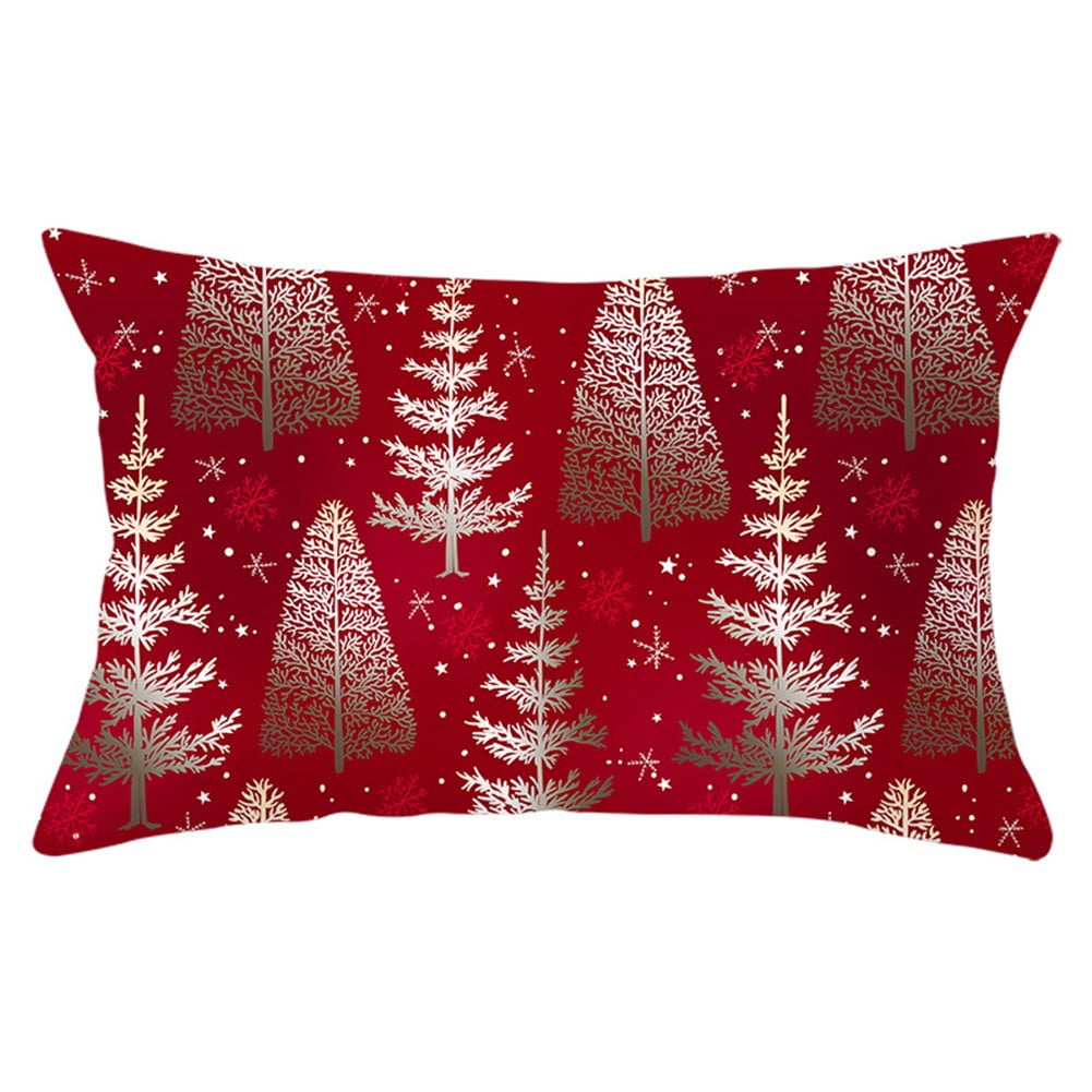 Ruibeauty Christmas Throw Pillow Case Cushion Cover Tree Snowflake Sofa