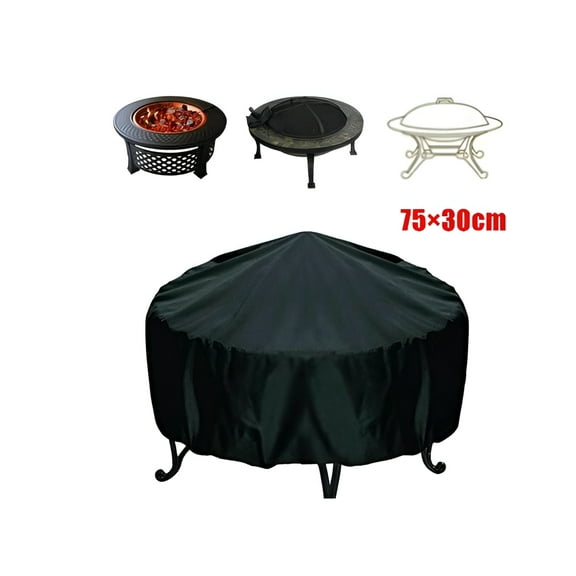 Ruibeauty Fire Pit Cover Round for Fire Pit 30inch - 48inch,Heavy Duty Outdoor Fire Pit Cover Full Coverage Patio Outdoor Fireplace Cover, Waterproof, Dustproof and Anti UV, Fit all Seasons
