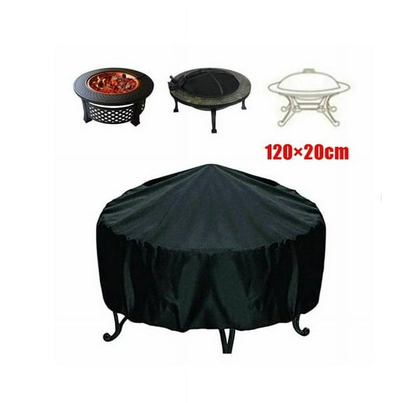 Ruibeauty Fire Pit Cover Round for Fire Pit 30inch - 48inch,Heavy Duty Outdoor Fire Pit Cover Full Coverage Patio Outdoor Fireplace Cover, Waterproof, Dustproof and Anti UV, Fit all Seasons