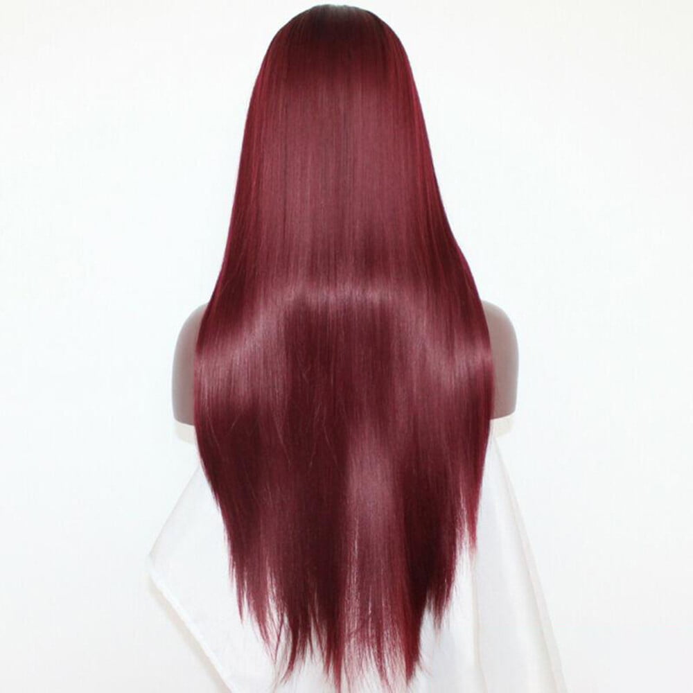Burgundy ombre straight hair hot sale