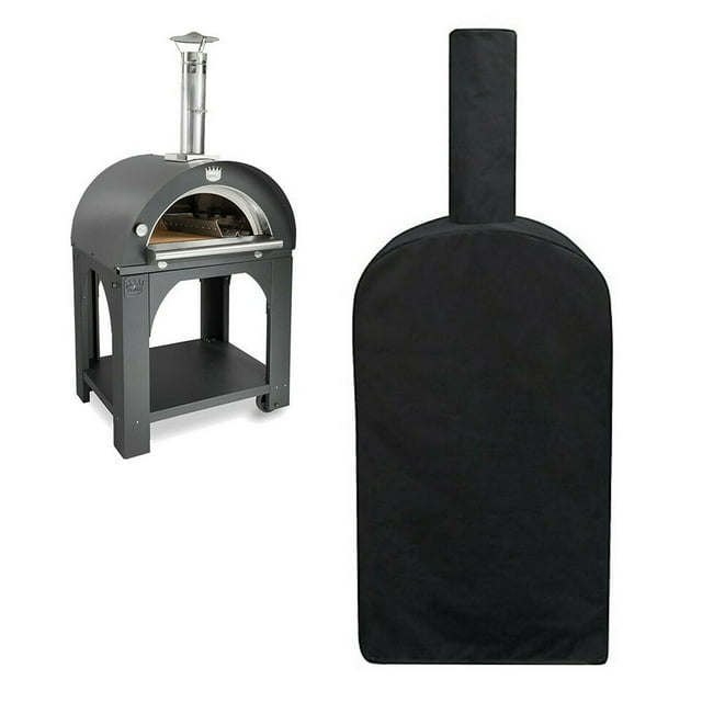 Ruibeauty Oven Cover,Heavy Duty Outdoor Pizza Oven Cover Bread Oven BBQ Rain Dust Protector Cover,66x26x18inch,Black
