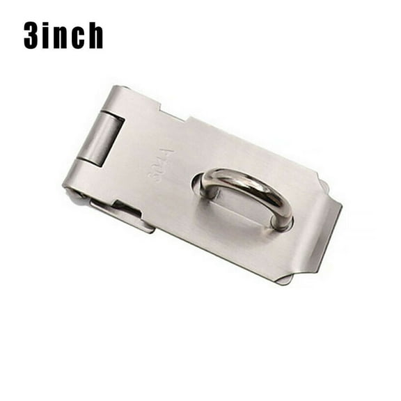 Ruibeauty Padlock Buckle,3inch Stainless Steel Door Bolt Home Drawer Cabinet Lock Safety Latch Hardware,Silver