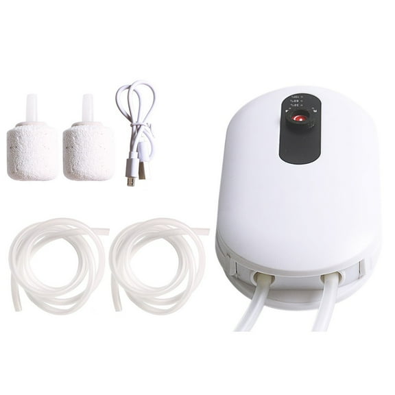 Ruibeauty Rechargeable Live Bait Aerator Pump Fishing Tank Oxygenator Single/Double Tube