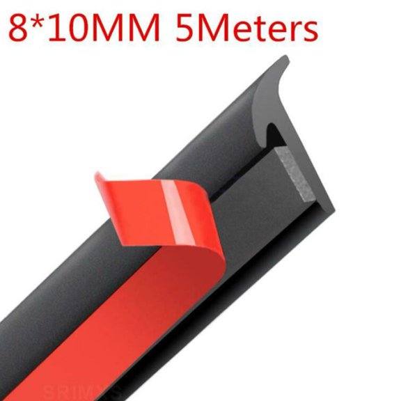 Ruibeauty Sealing Strip,16Ft Car Sealing Strip Inclined T-Shaped Weatherproof Edge Trim Rubber Universal