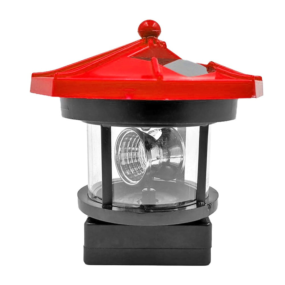 Ruibeauty Solar Lighthouse, Outdoor Waterproof LED Solar Light Beacons Tower Decorative, 360