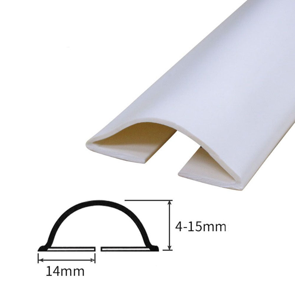 Adhesive Under Door Sweep Weather Stripping Soundproof Rubber Bottom Seal  Strip Draft Stopper Draught Excluder, 78 Length x 2 Width (2M White)