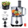 thumbnail image 1 of RUIE 12 Cup Food Processor with Salad Spinner for Chop, Puree, Slice, Shred and Knead Dough,Suitable for Cheese, Meat and Veggie Prep,Silver, 1 of 12