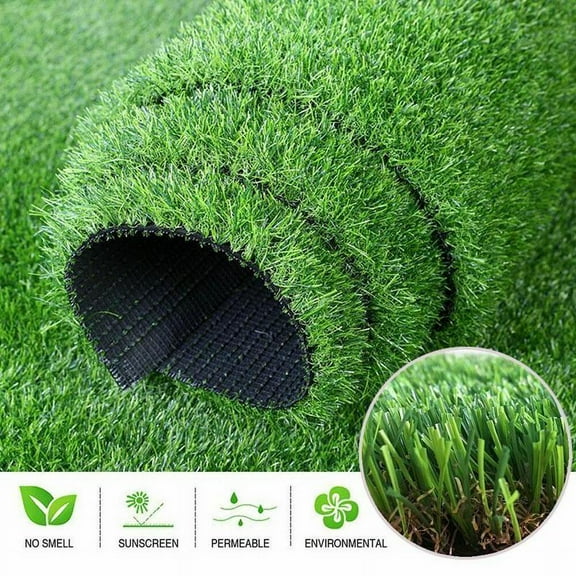 Ruifaya Artificial Grass Carpet Green Fake Synthetic Garden Turf Landscape Mat _* δл '△