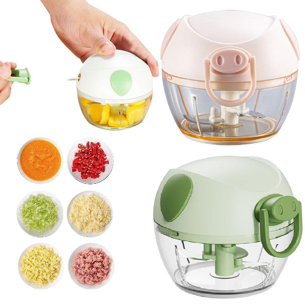 Ruifaya Garlic Chopper,Mini Manual Hand Food Chopper,Manual Food ...