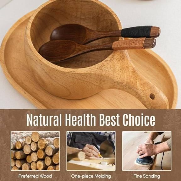 Ruifaya Household Teak Cooking Spoon, Wooden Spoon, Mixing Spoon Handcraft from Teak O6