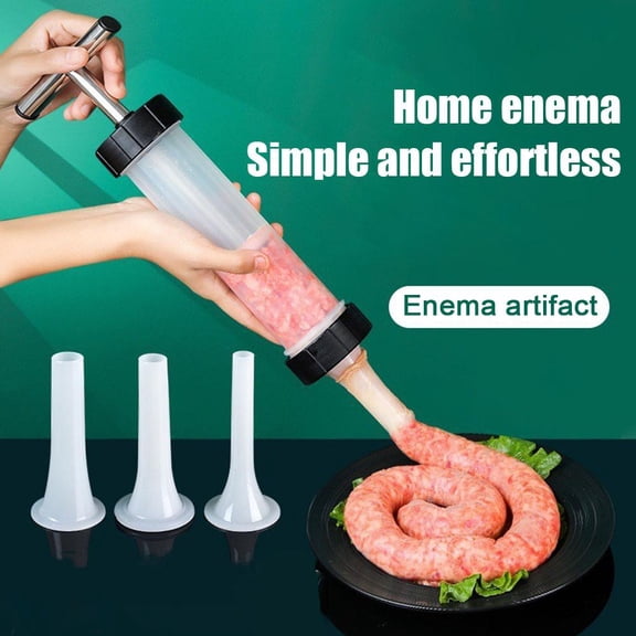 Ruifaya Manual Sausage Machine Meat Stuffer Filler Salami Maker Funnel Kitchen Tool Nice