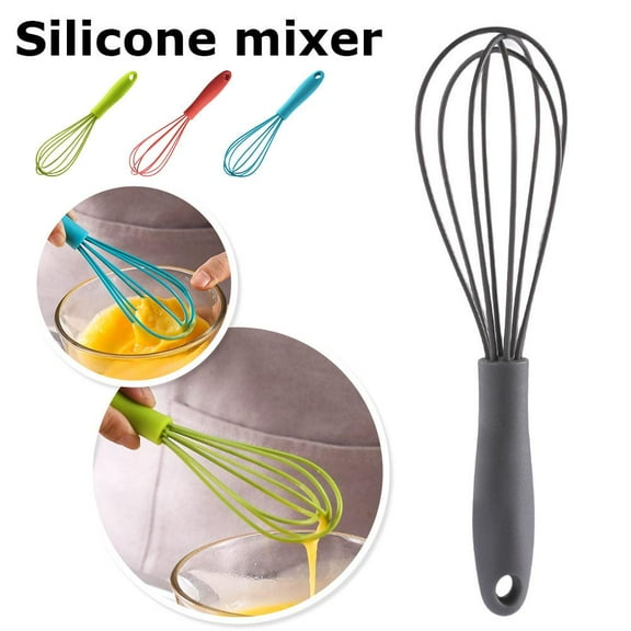 Ruifaya Mini Silicone Whisk Set Egg Beater For Whisking Beating Cooking Baking'