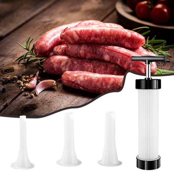 Ruifaya Sausage Machine Meat Filler Stuffer Salami ​Maker Funnel Hand Operated