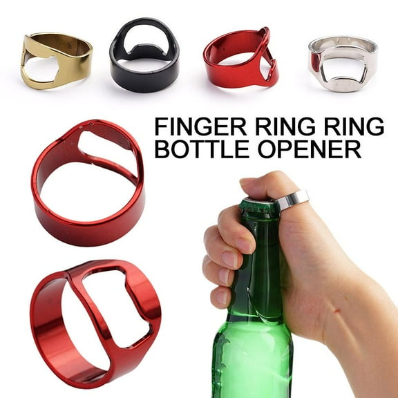 Ruifaya Stainless Steel Bar Beer Bottle Openers Versatile Cool Finger Open Bottle