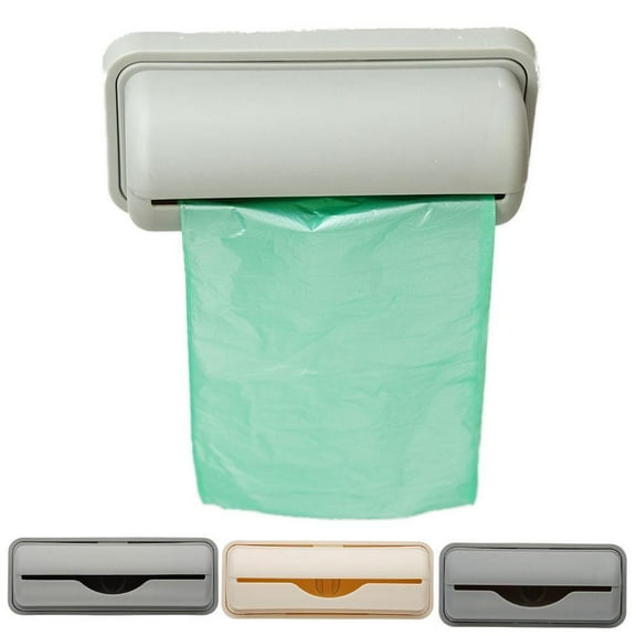 Ruifaya TPALPKT Trash Bags Dispenser Bag Dispenser Small Bin Liner Kit Dispenser, No Punching Required Wall Mount Garbage Bag Dispenser Storage for Kitchen, Bathroom and Toilet