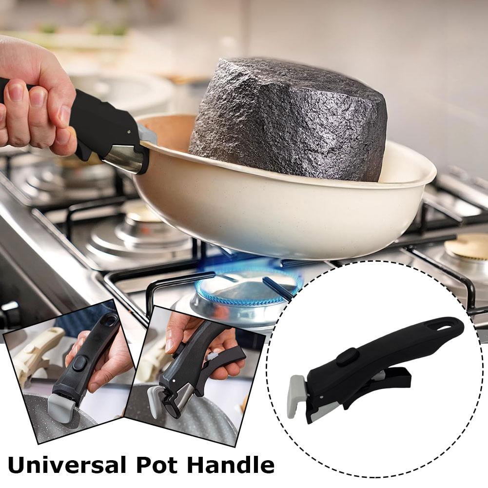 BRIGHTFUFU Pot Handle Replacement Wooden Scald-Proof Detachable Removable Long Handle Grip Replacement Kitchen Utensil ForDifferent Pan Pots Saucepan Kitchen Cookware