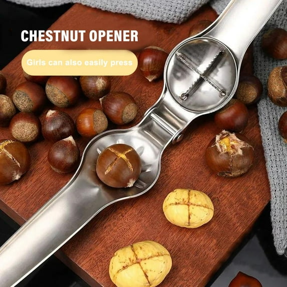Ruifaya liraijei 2 in 1 Stainless Steel Chestnut Cutter Gadgets Quick Tools Sheller Stainless Opener Steel Walnut Clip Nutcra M1F6 Pliers