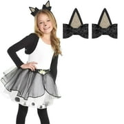 Ruifushidai Blue Dog Happy Birthday Decorations Blue Glitter Bows Ears Hair Clips For Kid Boys And Girls Birthday Party Supplies