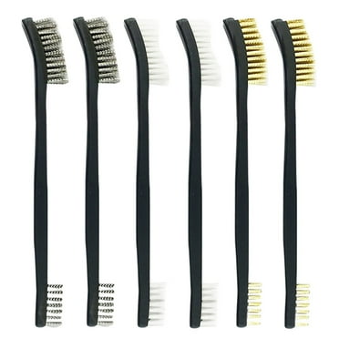 Ruifushidai Brass Brush Cleaning Ended Cleaning Tool Brush Double Brush 6Pcs Wire Cleaning Supplies