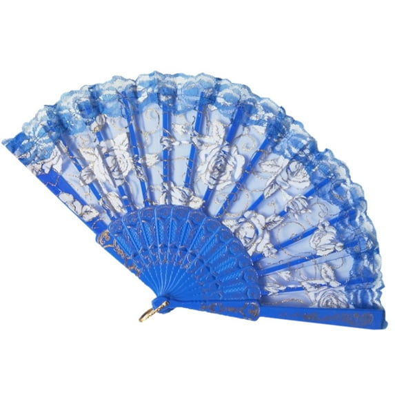 Ruifushidai Women's Handheld Folding Fans - Elegant Design, Plastic + Cloth, 9.06inch, Great for Weddings and Decorations