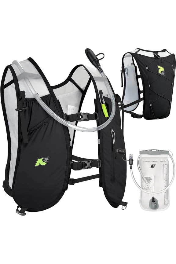 Ruig Vest, 5.5L Breathable Ruig Hydratio Vest with 1.5L Water Bladder, Water Vest for Hikig, Trail Maratho Race, Ideal for Wome ad Me