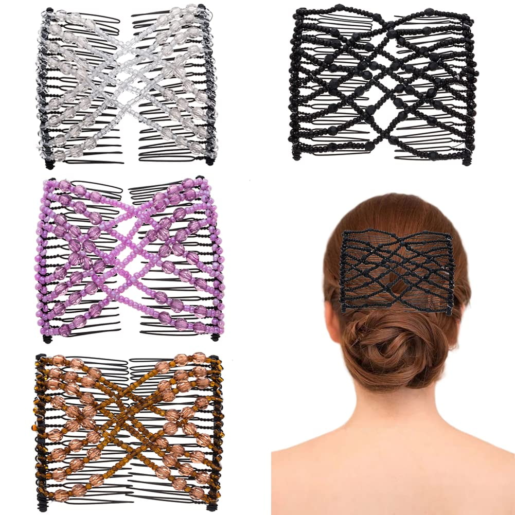 Ruihfas Stretchable Easy Combs Women Girls Hair Combs Double Hair Clips ...